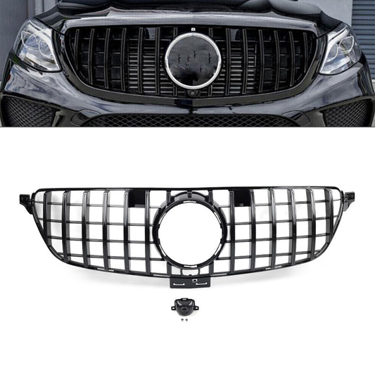 GTR Style Front Bumper Hood Grille for Benz GLE Class W166 SUV 2015-2019 2018 16