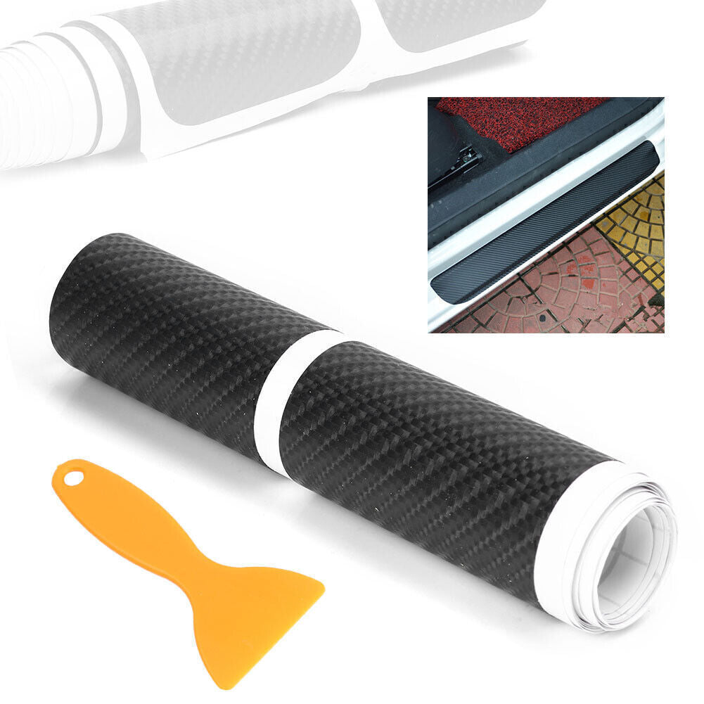 4D Scuff Plate Door Sill Cover Panel Step Protector Sticker Car Carbon Fiber Car