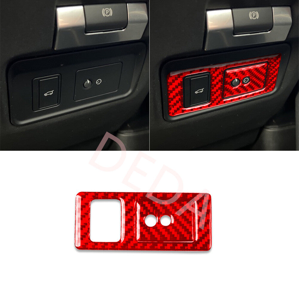 for Land Rover Discovery Sport 2015-19 Rear Trunk Switch Button Cover Red Carbon