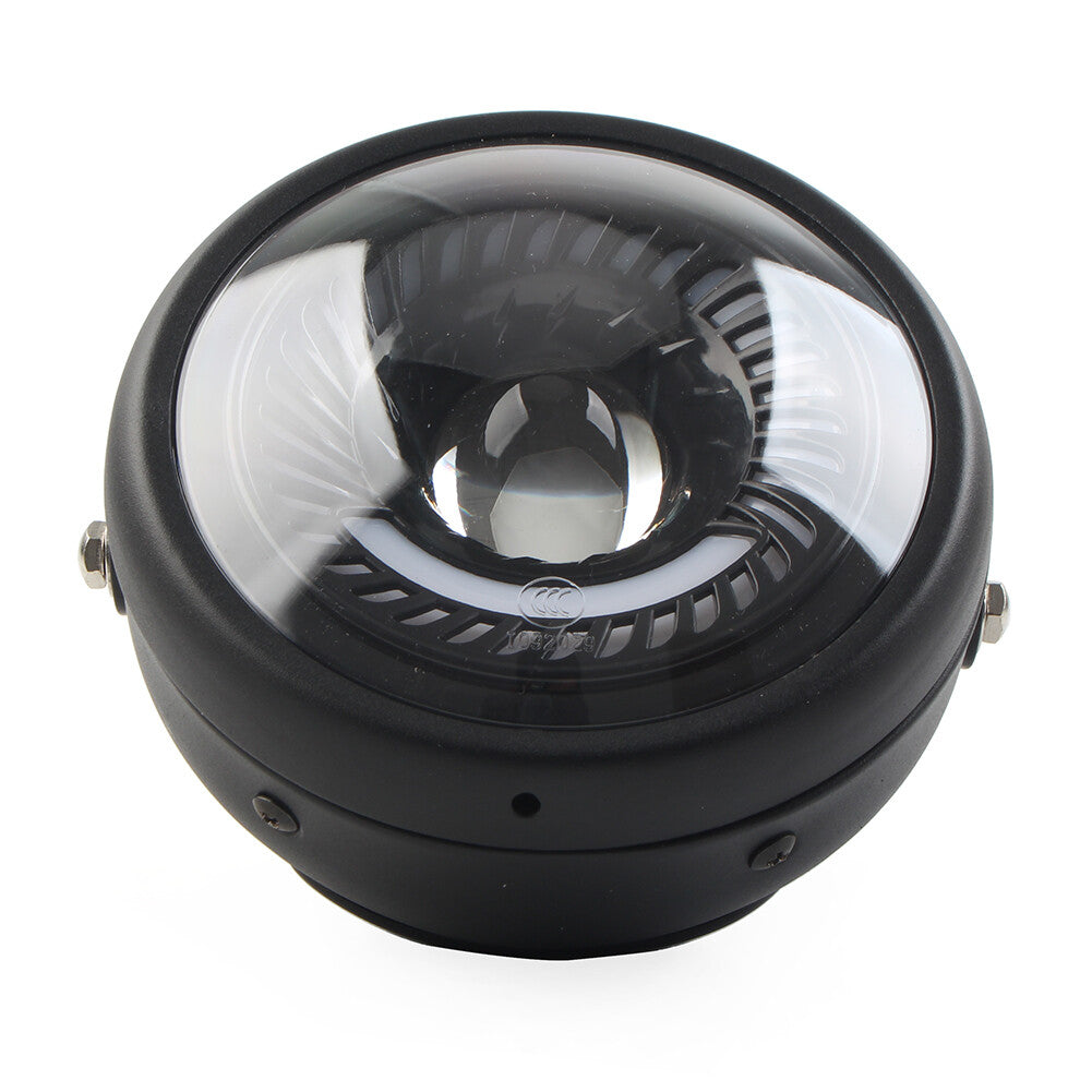 5-3/4 Switchback White Amber LED Halo DRL Turn Signal Angel Eye Headlight