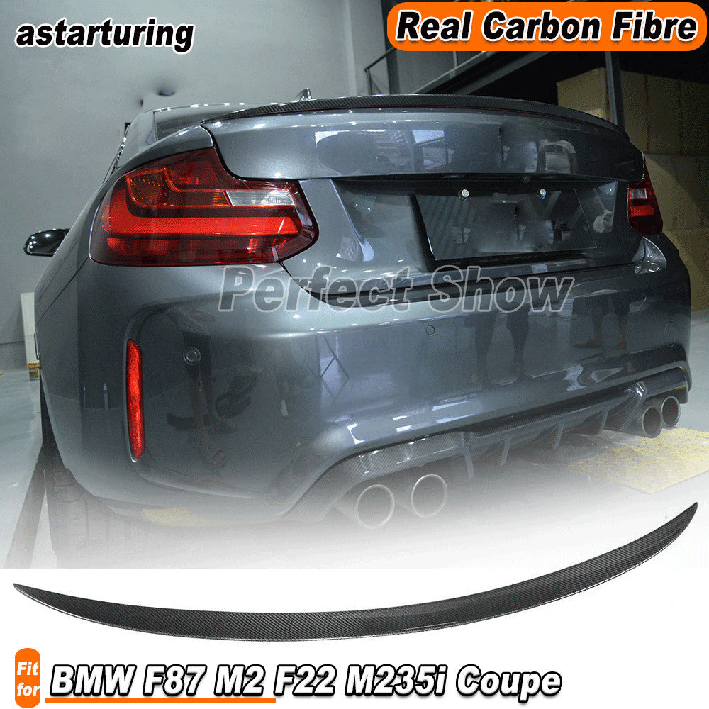 Fit for BMW F87 M2 F22 M235i Coupe REAL Carbon Rear Trunk Boot Spoiler Wing Lip