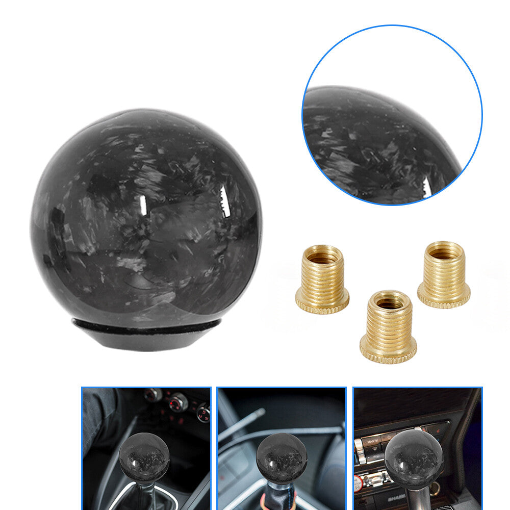 Universal Forged Carbon Fiber Shift Knob Ball Shape Manual MT Shifter Gear Knob