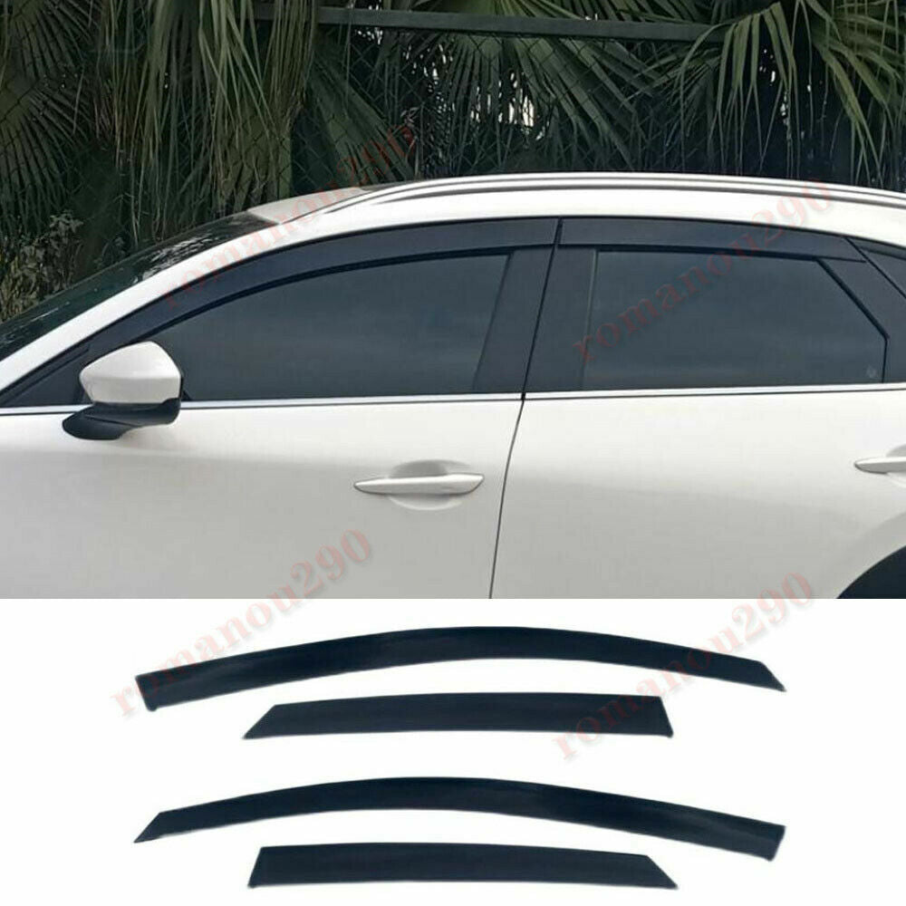 for Mazda CX-30 2020-22 Smoky Black Window Visor Vent Shade Sun Rain Guard Trim