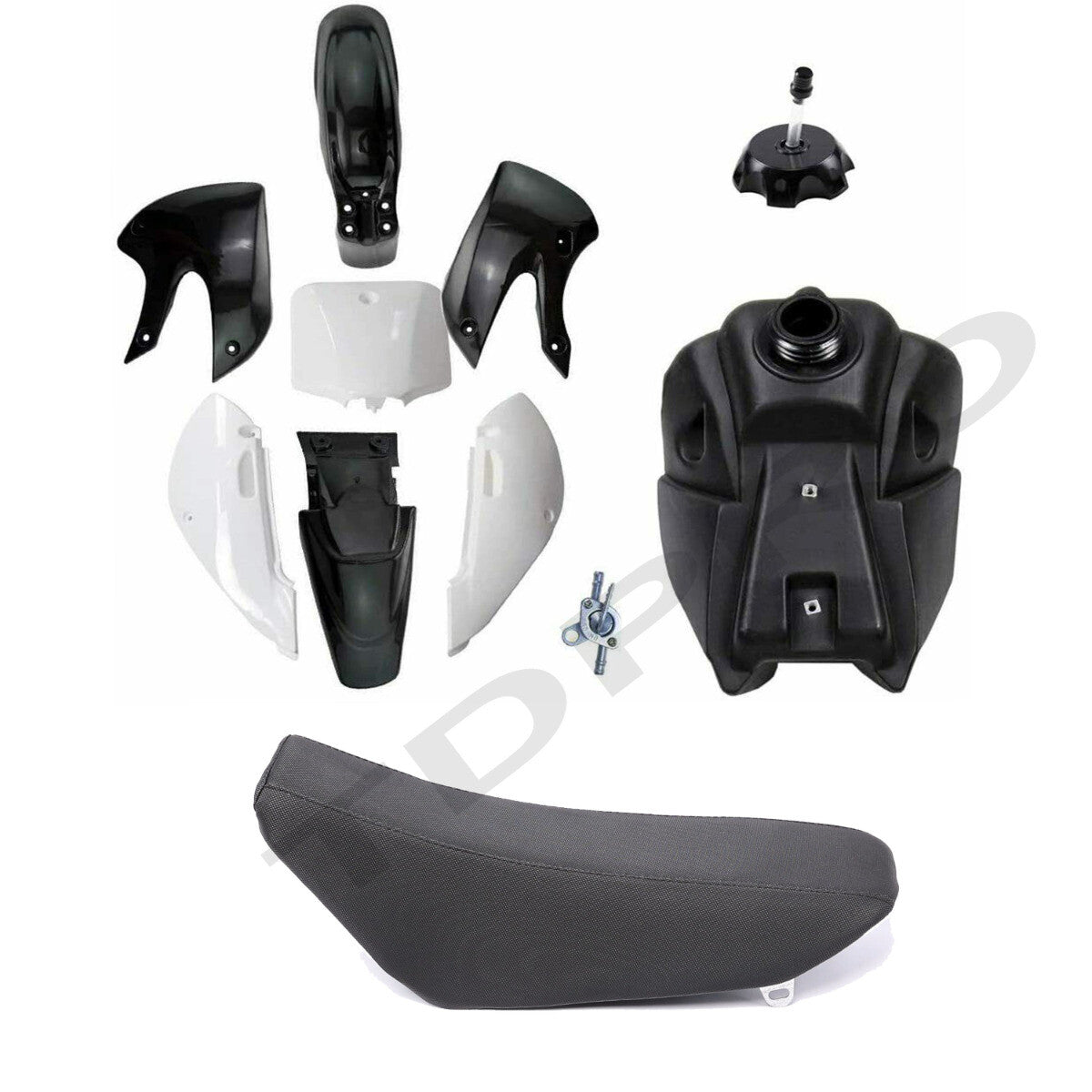 Plastic mudguard kit, fuel tank for seat , suitable for pit bikes for Kawasaki KLX110 KX65 DRZ110 RM65