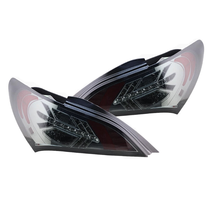 2Pcs Black LED Rear Tail Lights Brake Lamp for Hyundai 2010-12 for Genesis Coupe 2Dr