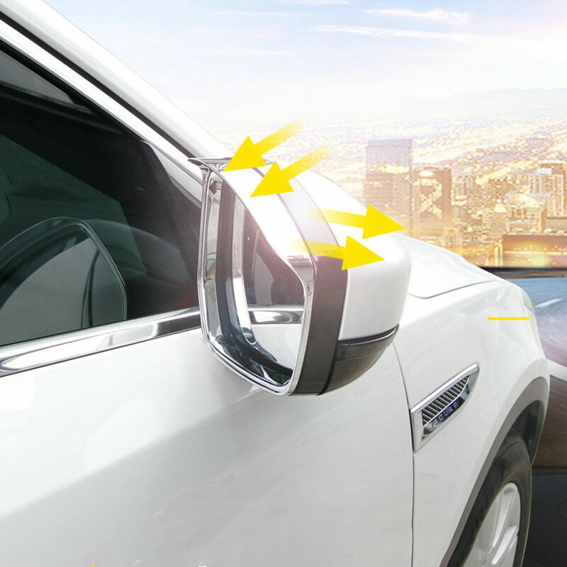 for Jaguar F-PACE 2016-2020 Chrome Rearview Mirror Rain Eyebrow Frame Cover Trim