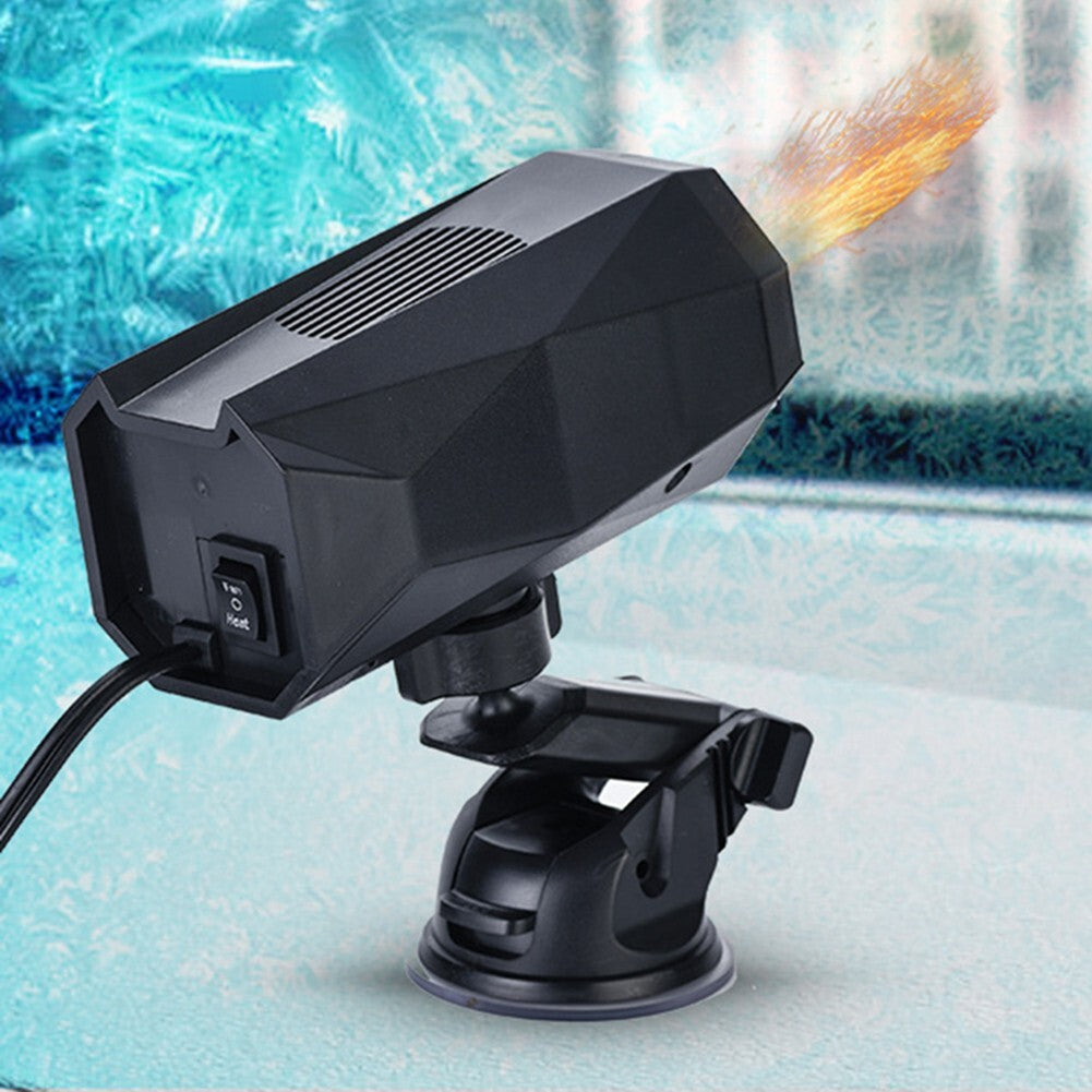 Electric Car Heater Hot Air Portable Defogger Defroster with Windshield Holder