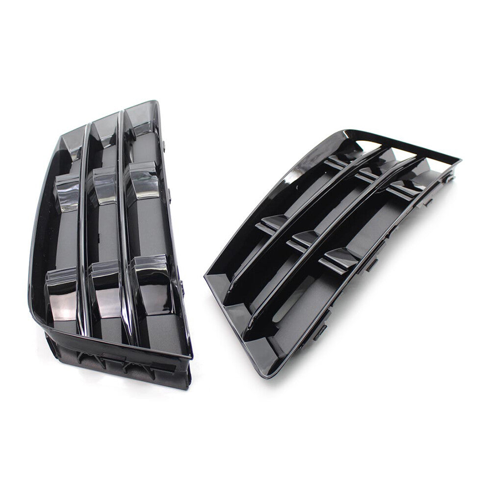 2pcs Front Bumper Fog Light Grille Cover Lower Grill for AUDI A4 B9 2016-2018
