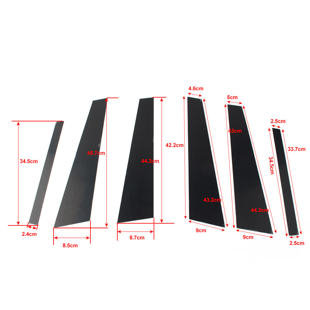 for BMW 7 Series F01 F02 2009-2015 6Pcs Car Window Pillar Posts Door Trims Cover
