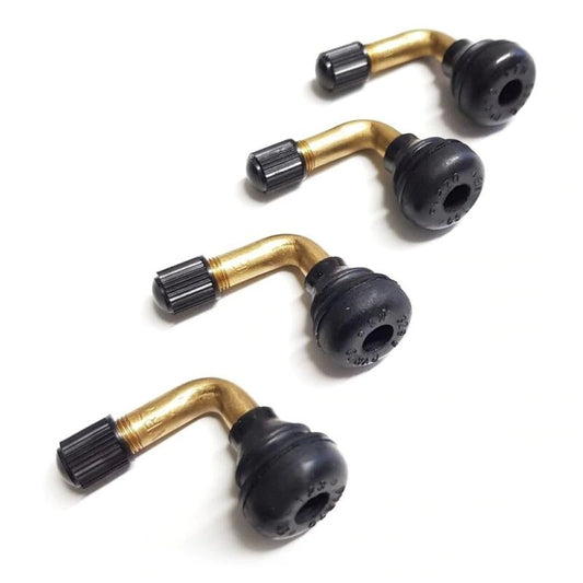 4x Bent Valve Stems Brass Metal Angle 90 Degree Side Tire Wheel Car Motorcycle