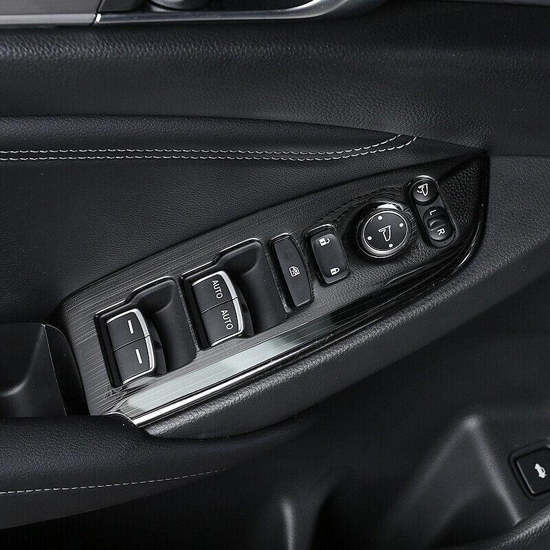 for Honda Accord 2018-2020 Black Titanium Glass Window Lifting Panel Decor 4PCS