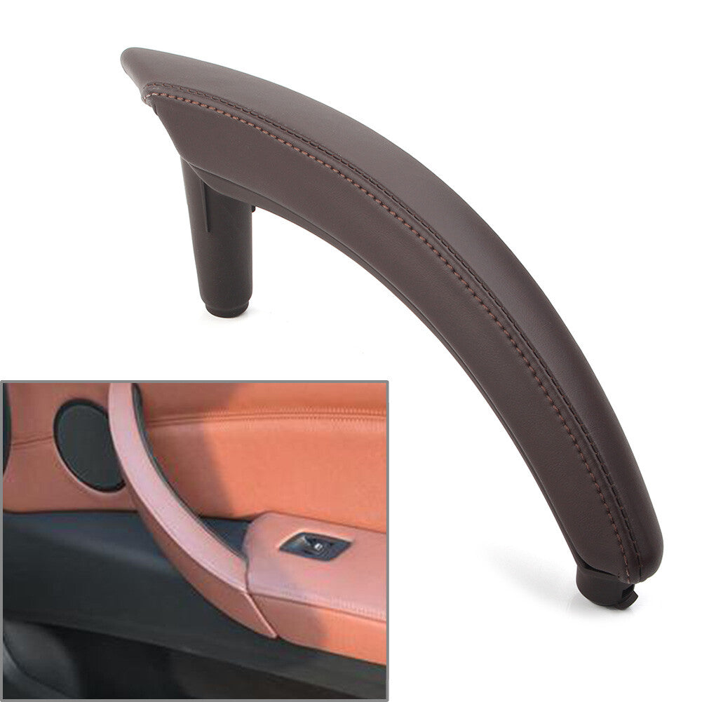 Interior Right Door Panel Pull Handle Trim Cover Leather Mocha for BMW X5 X6 E70