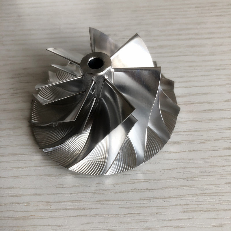 TD05H Reverse 55.50/76.13 mm 7+7 Blade Turbine Billet Compressor Wheel
