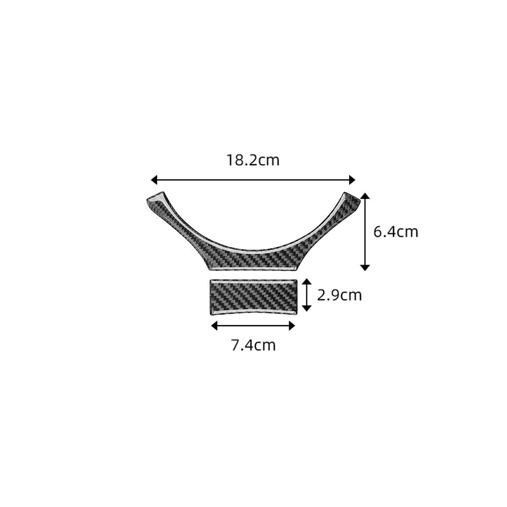 Carbon Fiber Interior Steering Wheel Lower Cover Trim for Lexus CT200h 2011-2017