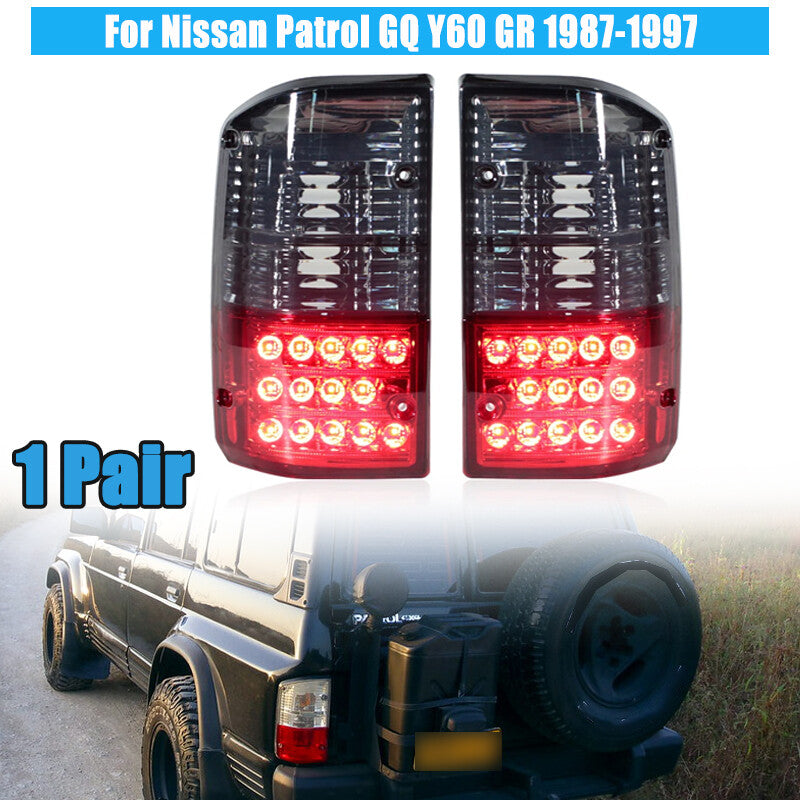 1 Pair Tail Light Rear Brake Lamp for Nissan Patrol GQ Y60 GR 1987-1997 Red