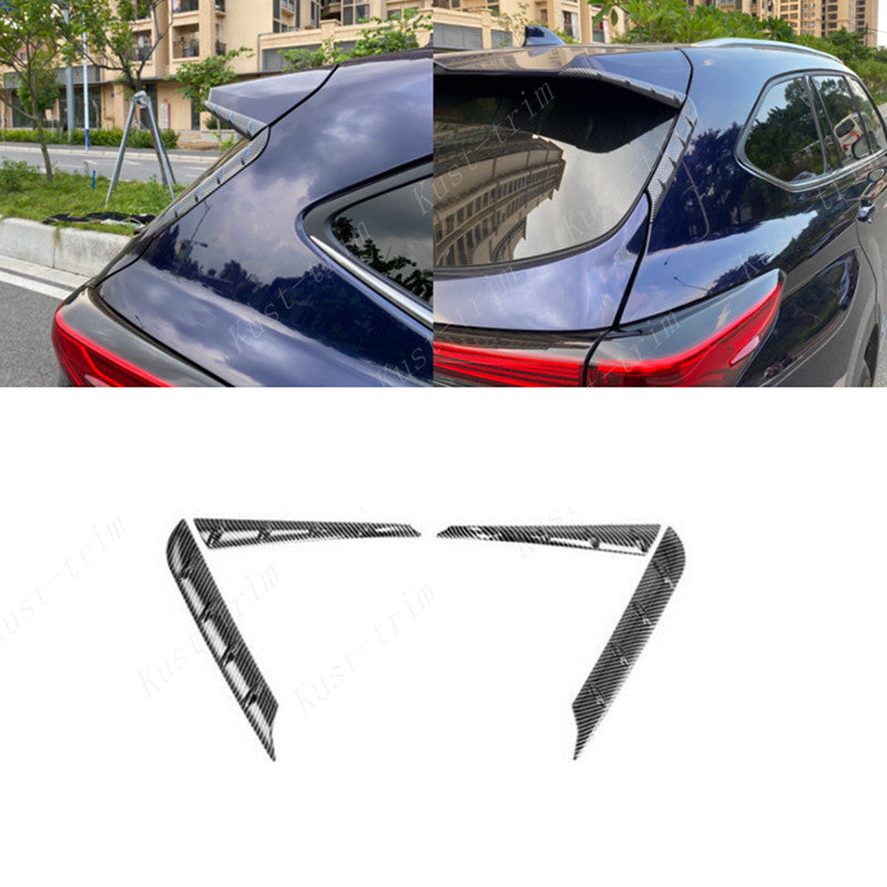 Carbon Fiber Rear Window Side Spoiler Strip Trim for Toyota Highlander 2020-2023