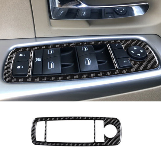 Carbon Fiber Driver Side Window Lift Switch Cover for Jeep Liberty 2008-2012