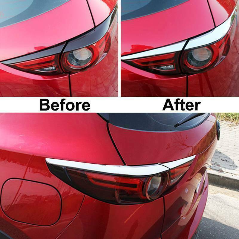 for Mazda CX-5 CX5 2017-2021 Chrome Rear Tail Light Lamp Cover Trim Eyelid Bezel