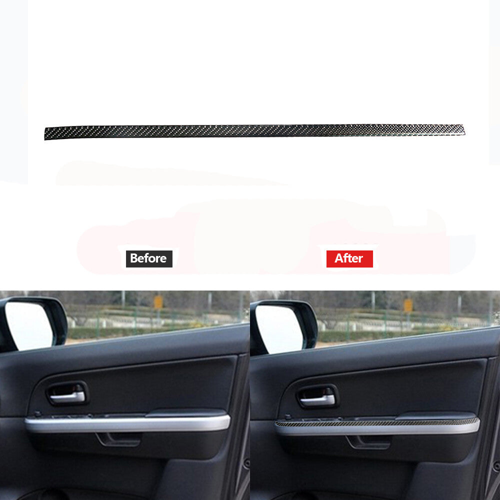 Carbon Fiber Passenger Door Decorative Strip Cover Trim for Suzuki Grand Vitara