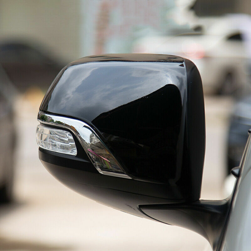 for Land Cruiser LC200 2016-2021 Glossy Black Rearview Mirror Cover Kit Replace