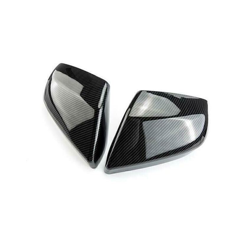 for Cadillac ATS 2013-19 Carbon Fiber Look Rear View Side Mirror Cover Trim 2X