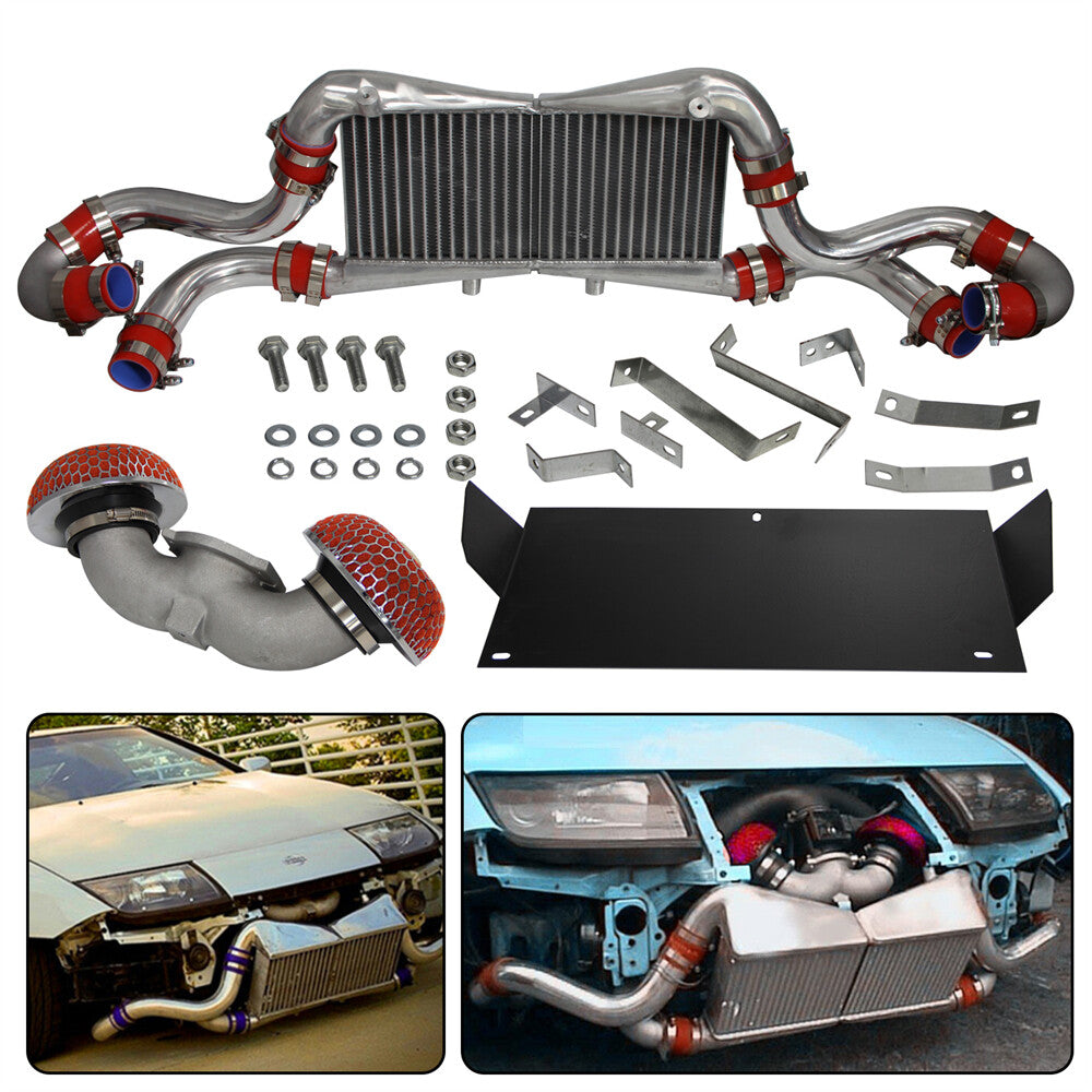 Intercooler Kit for Nissan Twin Turbo Fairlady Z32 300ZX VG30DETT 1989-1996 Red