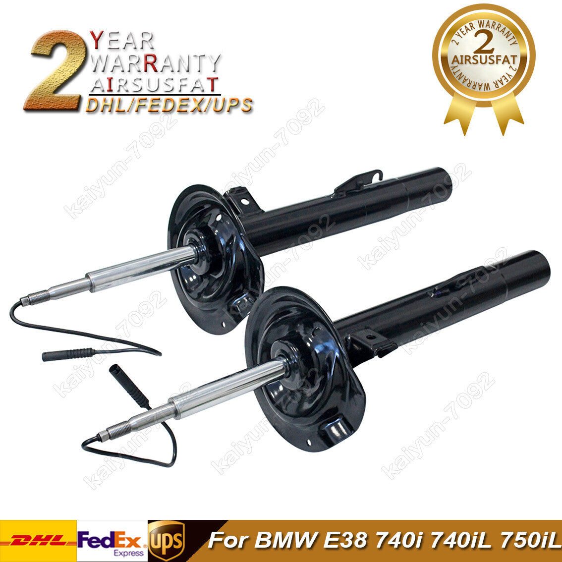 Pair Front Shock Absorber Struts for BMW E38 740i 740iL 750iL 31311091557