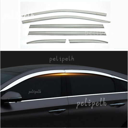 for Hyundai Sonata 2020-2023 Chrome Window Wind Visors Rain Guard Vent Deflector