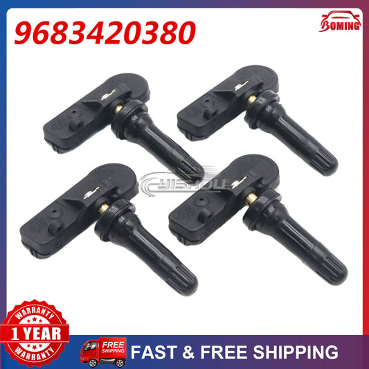 new 4-piece TPMS for Peugeot 308 and for Citro?n C4, 433MHz tire pressure sensor 9683420380