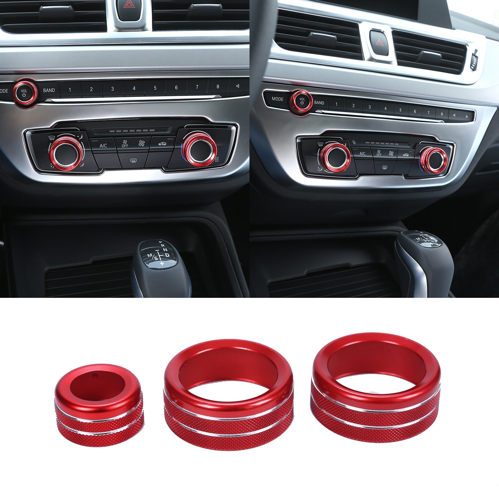 3 Red steel internal instrument tachometer decorative ring for Toyota Tacoma 11-14 USA