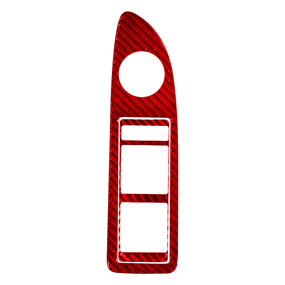 Red Carbon Fiber Driver Door Control Frame Cover Trim for Chrysler 200 2011-2014