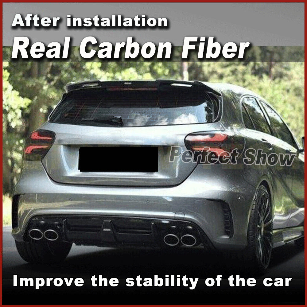 Fit for Mercedes-Benz W176 A45 13-18 REAL Carbon Rear Roof spoiler Top Wing