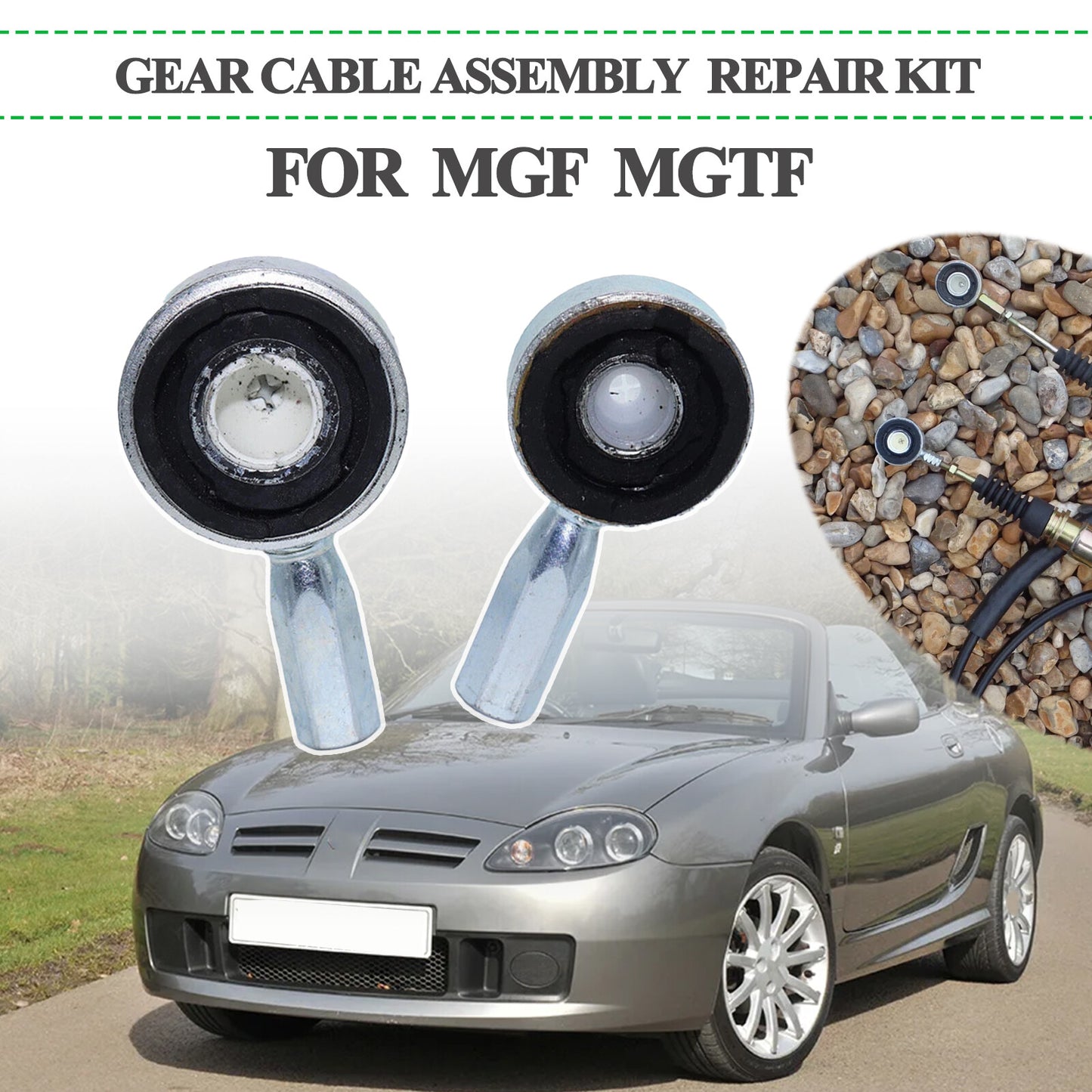2PC GEAR CABLE REPAIR KITS FOR MGF MGTF CONNECTORS  GAITERS FOR BOTH CABLES NEW