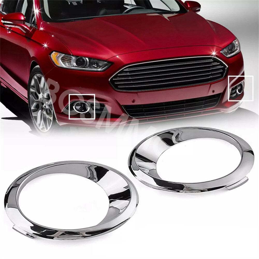 Pair Left/Right Fog Lamp Bezel Trim Ring Fit for Ford Mondeo /Fusion 2013-2016