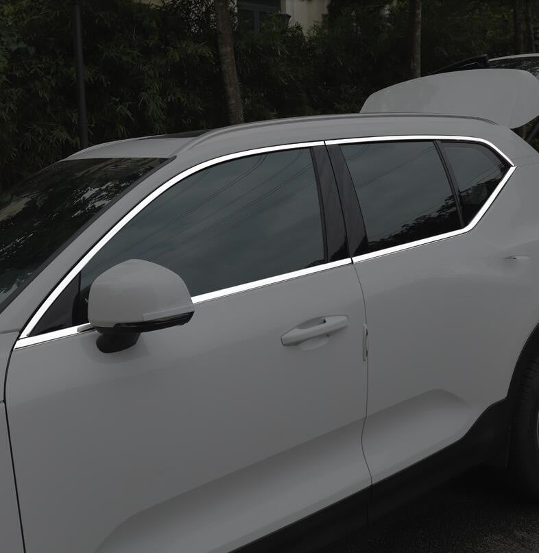for Volvo 2019-2022 XC40 Chrome Stainless Upper Window Sill Strip Cover trim 4x