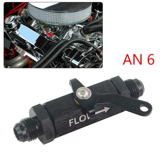 6AN Car fuel tank handle cut-off valve with cable rod and safety roller shut-off valve AN6