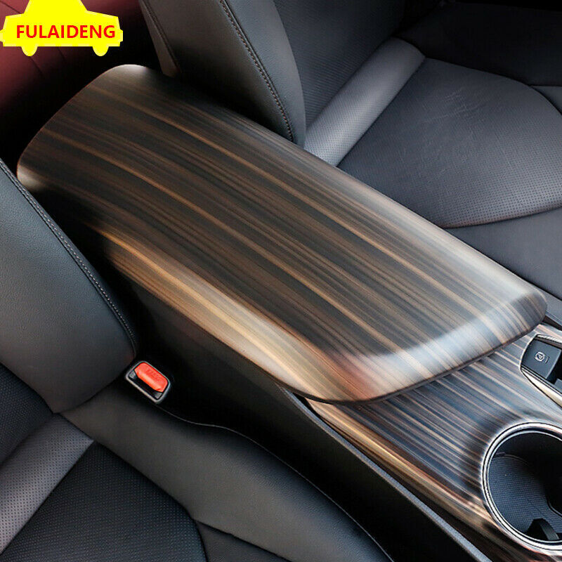 Peach Wood ABS Central Console Armrest Box Cover Trim for Toyota for Camry 2018-2023