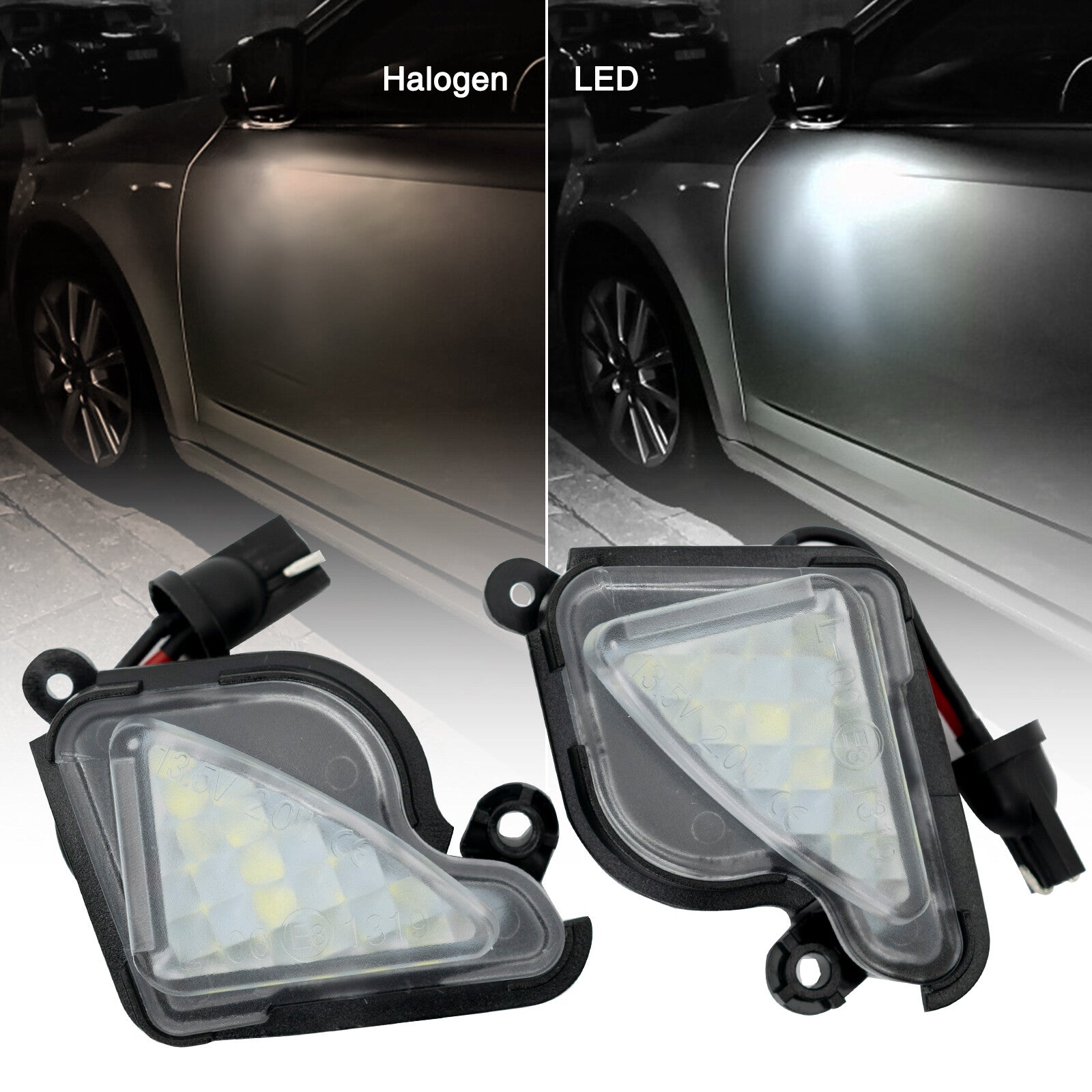 Pair Side Mirror Puddle Light No Error Lighting LED Fit for Skoda Octavia 5E 1Z