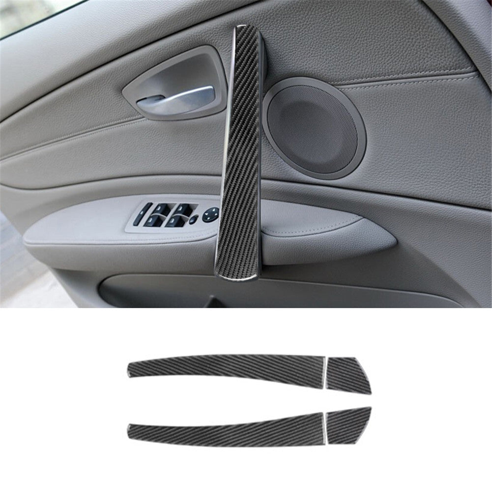 4x carbon fiber door armrests trim for BMW 1 Series convertible E82/E88 2008-2013