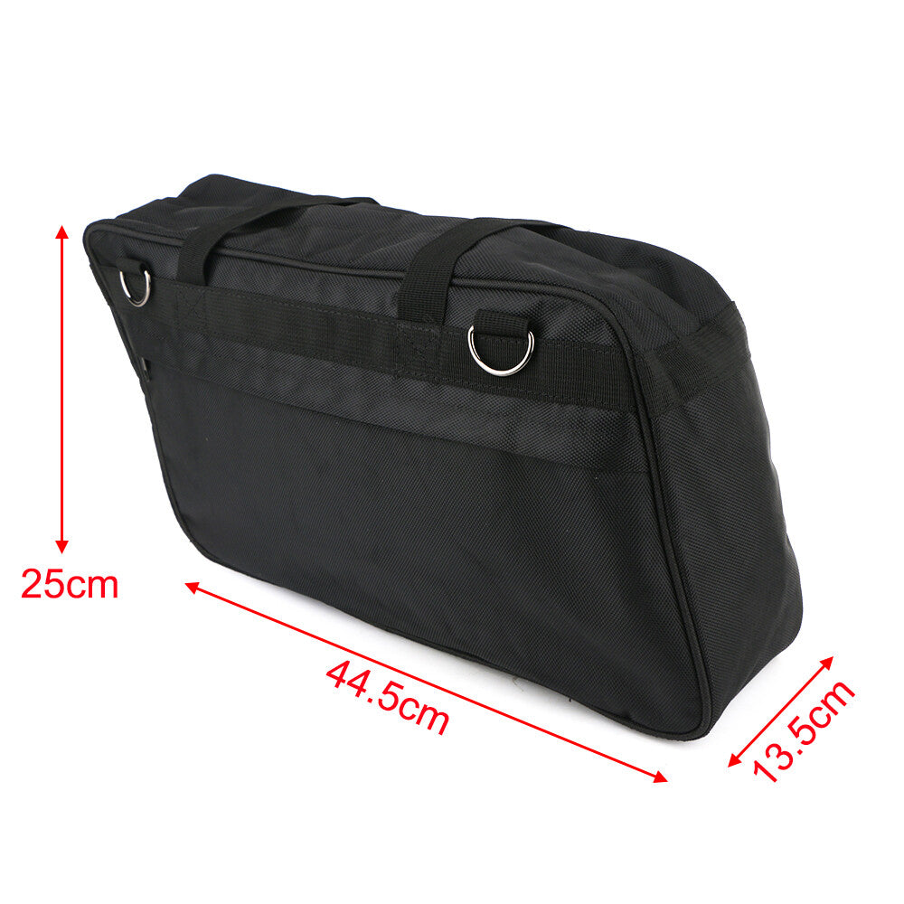 2-Piece Motorcycle Saddlebag Lined Travel Touring Bag for Road Trip and Street Gliding