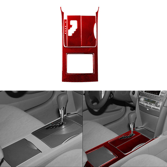 Red Carbon Fiber Automatic Transmission Cover Trim Type C for Toyota for Camry 07-11