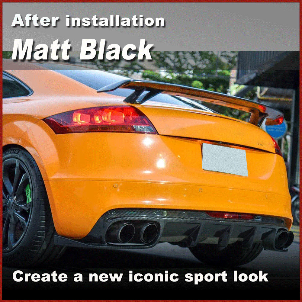 Black Fiberglass Rear Trunk Boot Spoiler Lip Wing for Audi A5 A6 A7 TT 8J 08-13