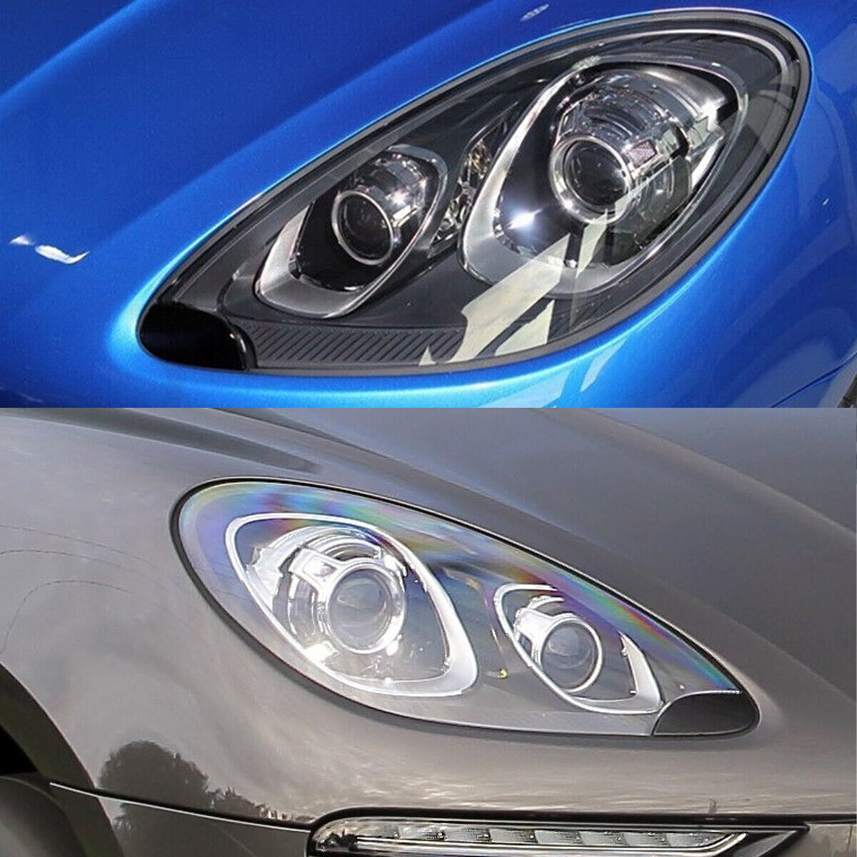 2pcs Front Headlight Lens Cover Shell LampShade for Porsche Macan 2015-2018