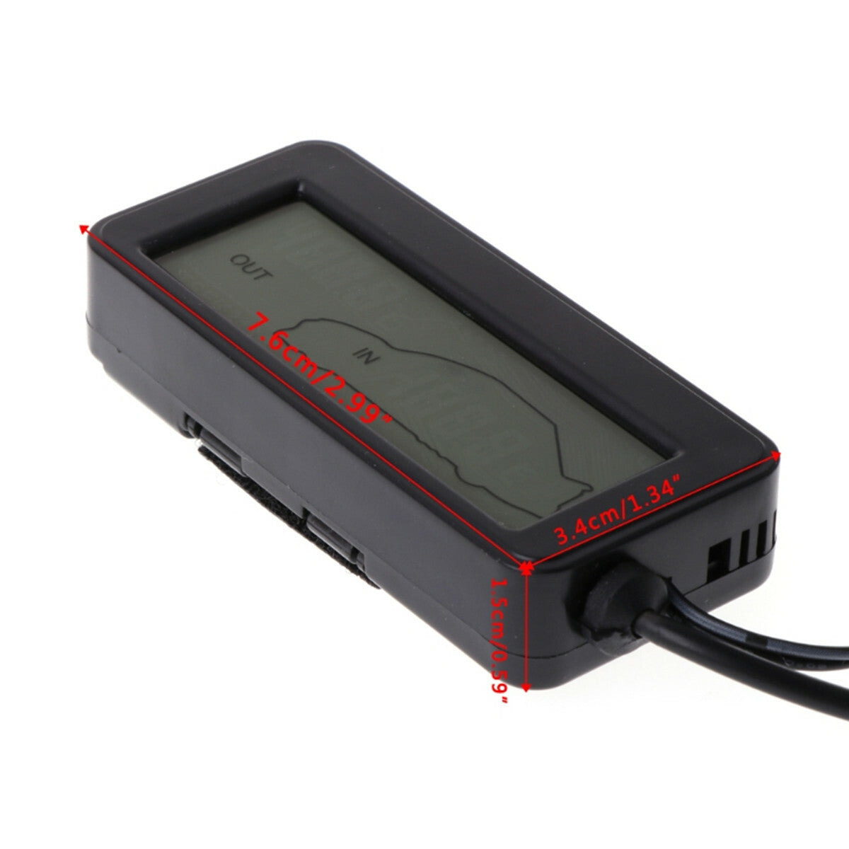 12V Car LCD Digital Display Thermometer Inside &Outside Temperature Gauge Meter
