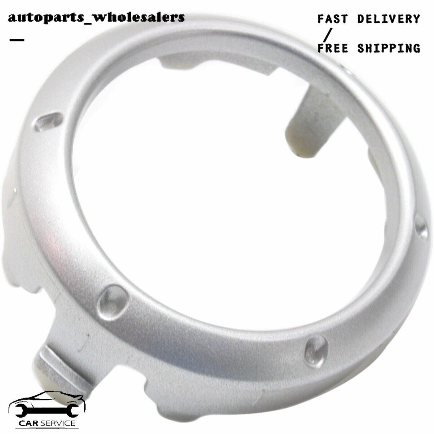 Silver fog light trim on the driver or passenger side is available on for Toyota Highlander 2004-2007 models.