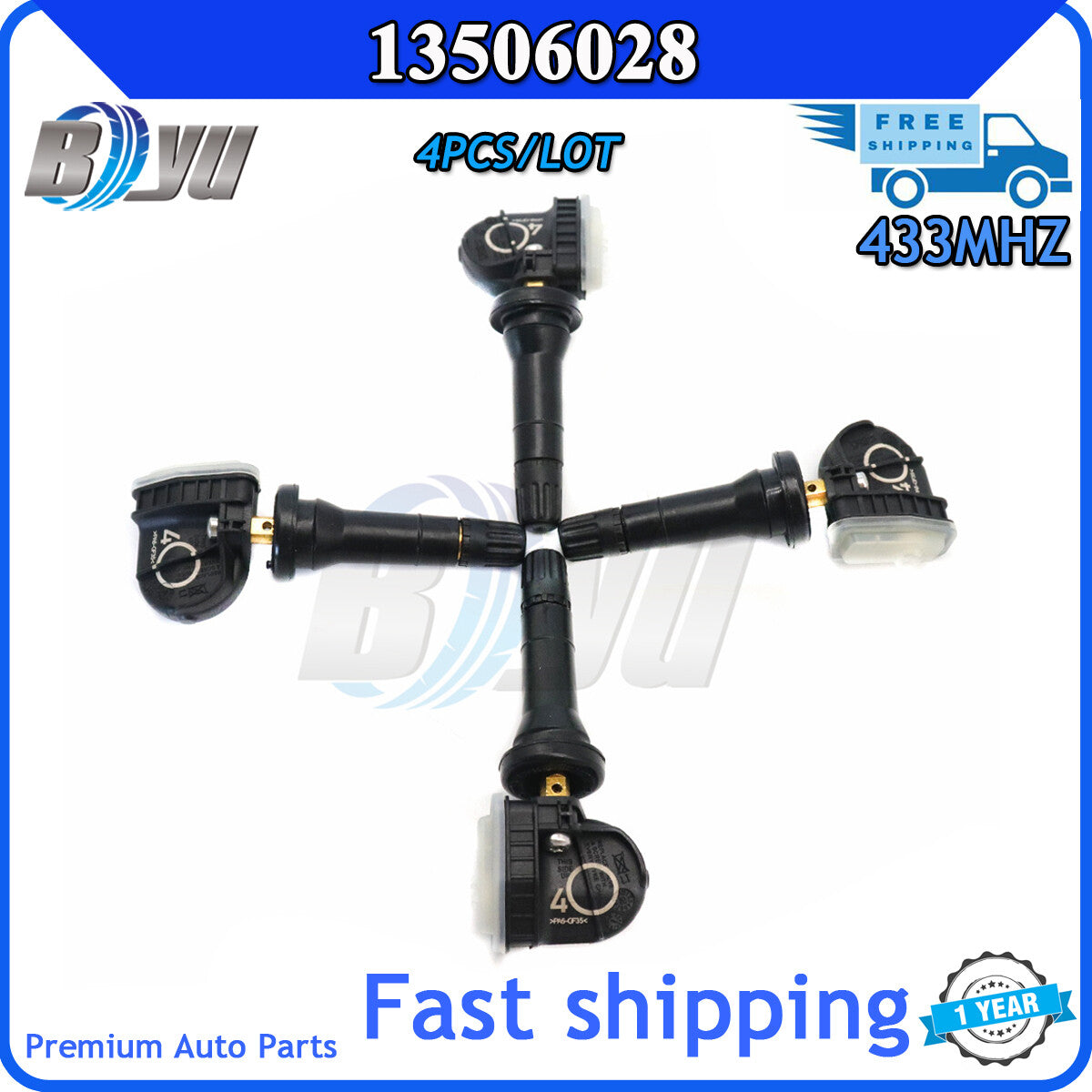4-piece tire pressure sensor set for Opel Mokka, Astra for Corsa , Zafira, Insignia, and Adam.