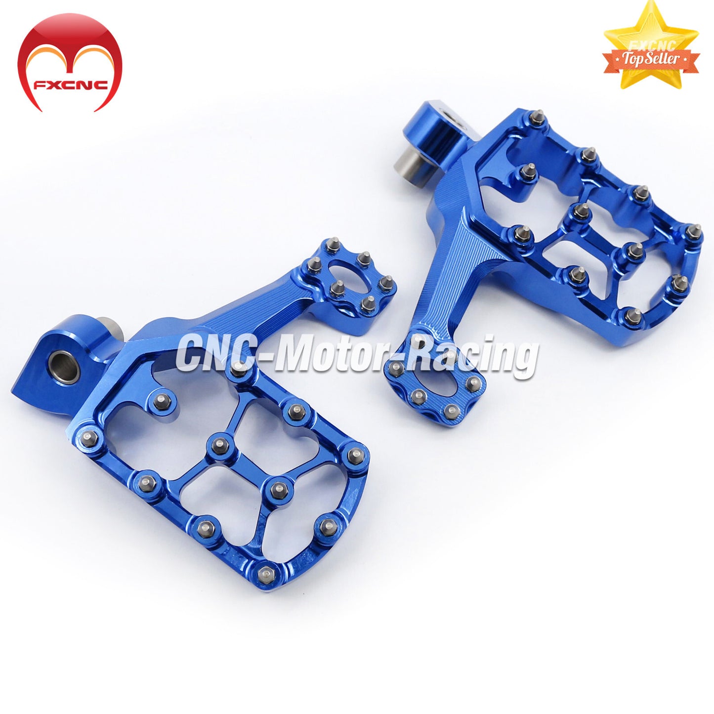 Compatible with for Yamaha YZ250F 2001-2017 CNC extended footrest pedal (blue foot).
