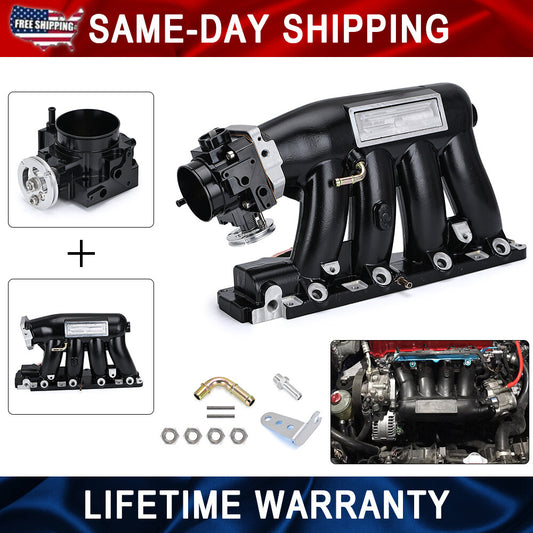 K-series Alu BK Intake Manifold W/ 70MM Throttle Body for Honda for Acura K20 K24