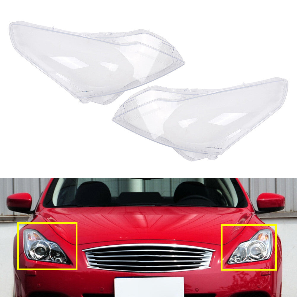 Headlight Lens Cover Headlamp Shell Fit for Infiniti G37 G35 G25 Q40 Q40