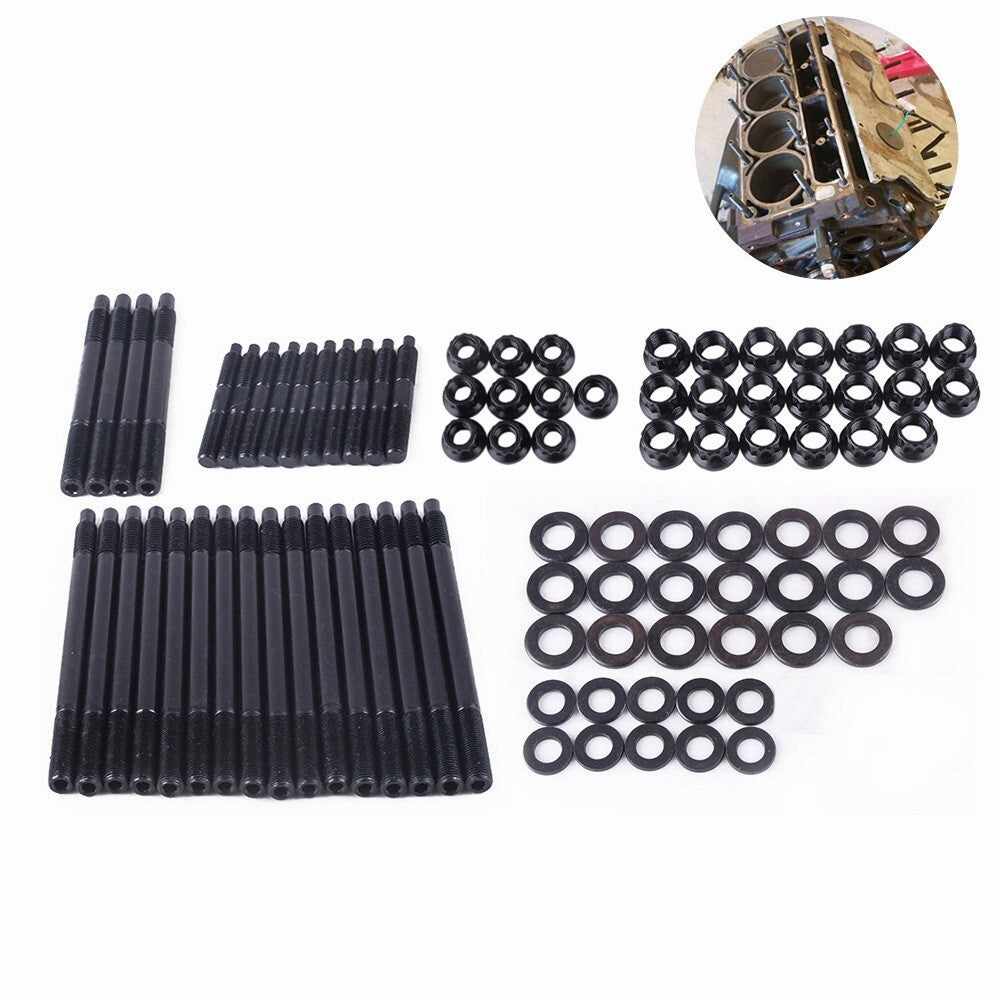 Cylinder Head Stud Kit Fit For 97-03 for Chevy LS1 LS6 LS1 LQ9 4.8L/5.3L/5.7L/6.0L